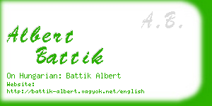 albert battik business card